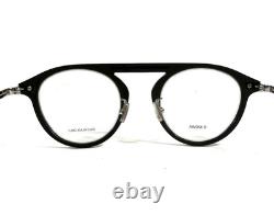 Rimowa Eyeglasses Frames RW50004U 001 Black Silver Round Full Rim 47-23-150