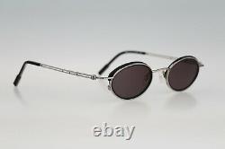 Robert Rudger 2280 010 02 Vintage 90s black & silver double rim oval sunglasses