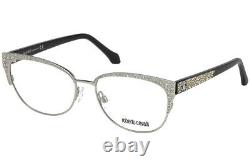 Roberto Cavalli ABBADIA RC5001 016 Silver Eyeglasses Frame 55-16-140 Cat Eye RX