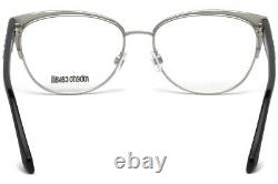 Roberto Cavalli ABBADIA RC5001 016 Silver Eyeglasses Frame 55-16-140 Cat Eye RX