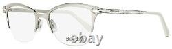 Roberto Cavalli Diadema RC 861 024 Silver Semi Rim Cat Eye Eyeglasses 50-18-135