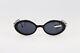 Roccobarocco 9312 10, Vintage 90s Black & Silver Double Rim Oval Sunglasses