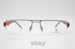 Rodenstock R 4828 Silver Wine Red Half-Rim Eyeglasses New