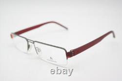 Rodenstock R 4828 Silver Wine Red Half-Rim Eyeglasses New