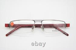 Rodenstock R 4828 Silver Wine Red Half-Rim Eyeglasses New