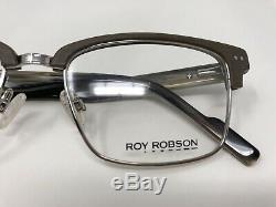 Roy Robson Eyeglasses Frame 10035-2 52-18-145 Brown/Silver Adult Full Rim PE80