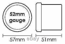 SAAS EGT Pyro 52mm 3001300 Deg Analog Electric Gauge Black Face / Silver Rim