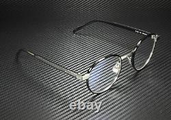 SAINT LAURENT YSL 125 001 Round Black Shiny Blk Demo Lens 49mm Unisex Eyeglasses