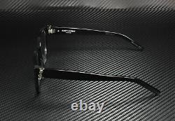 SAINT LAURENT YSL M33 F 001 Square Black Silver Demo Lens 54m Women's Eyeglasses