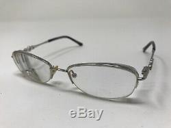 SAKS FIFTH AVENUE S5A211 3UW Eyeglasses Frame 50-17-130 Half Rim Silver QM86