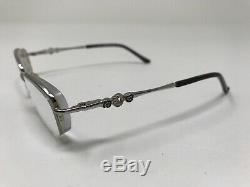 SAKS FIFTH AVENUE S5A211 3UW Eyeglasses Frame 50-17-130 Half Rim Silver QM86