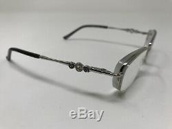 SAKS FIFTH AVENUE S5A211 3UW Eyeglasses Frame 50-17-130 Half Rim Silver QM86