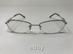 SAKS FIFTH AVENUE S5A211 3UW Eyeglasses Frame 50-17-130 Half Rim Silver QM86