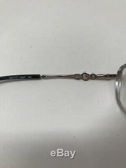 SAKS FIFTH AVENUE S5A211 3UW Eyeglasses Frame 50-17-130 Half Rim Silver QM86