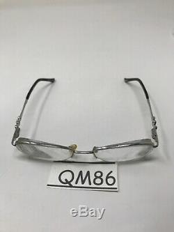 SAKS FIFTH AVENUE S5A211 3UW Eyeglasses Frame 50-17-130 Half Rim Silver QM86