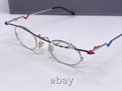 Sabahn Eyeglasses Frames woman Round Silver Oval Coloured Blitz 44 Asymmetrical