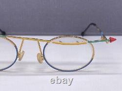 Sabahn Eyeglasses Frames woman Round Silver Oval Colourful Blitz 44 Asymmetrical