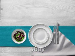 Sadie, Microwave and Dishwasher Safe, Higher Rim Glass Plate & Bowl Set, Du