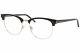 Saint Laurent Classic Sl104 001 Eyeglasses Black/silver Full Rim Optical Frame