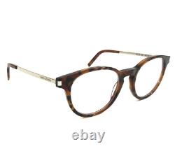 Saint Laurent Eyeglasses Frames SL25 005 Havana Brown Tortoise Silver 49-19-140