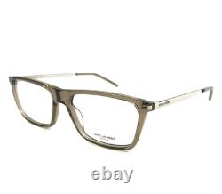 Saint Laurent Eyeglasses Frames SL344 005 Clear Brown Silver Rectangle 54-17-145