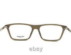 Saint Laurent Eyeglasses Frames SL344 005 Clear Brown Silver Rectangle 54-17-145