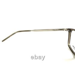 Saint Laurent Eyeglasses Frames SL344 005 Clear Brown Silver Rectangle 54-17-145