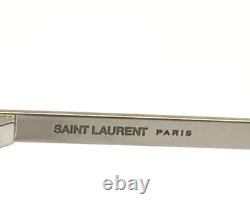 Saint Laurent Eyeglasses Frames SL344 005 Clear Brown Silver Rectangle 54-17-145