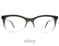 Saint Laurent Eyeglasses Frames SL513 004 Gray Clear Fade Silver Oval 53-17-145