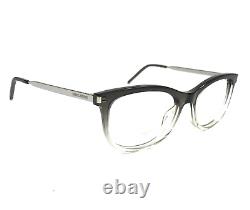 Saint Laurent Eyeglasses Frames SL513 004 Gray Clear Fade Silver Oval 53-17-145