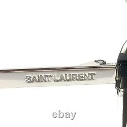 Saint Laurent Eyeglasses Frames SL513 004 Gray Clear Fade Silver Oval 53-17-145