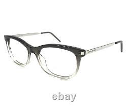 Saint Laurent Eyeglasses Frames SL513 004 Gray Clear Fade Silver Oval 53-17-145