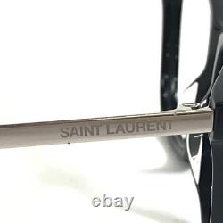 Saint Laurent Eyeglasses Frames SL92 007 Black Silver Cat Eye Full Rim 52-15-140