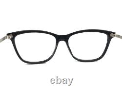 Saint Laurent Eyeglasses Frames SL92 007 Black Silver Cat Eye Full Rim 52-15-140