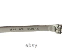 Saint Laurent Eyeglasses Frames SL92 007 Black Silver Cat Eye Full Rim 52-15-140