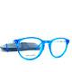 Saint Laurent Eyeglasses Sl 25 Blue Silver Round Plastic Frame 49-19 140 Mm