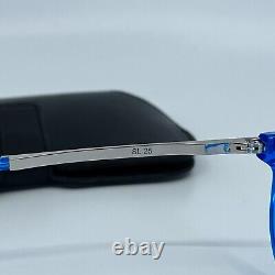 Saint Laurent Eyeglasses SL 25 Blue Silver Round Plastic Frame 49-19 140 mm