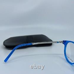 Saint Laurent Eyeglasses SL 25 Blue Silver Round Plastic Frame 49-19 140 mm