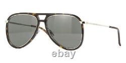Saint Laurent Men Women Sunglasses CLASSIC 11 RIM-003 Havana Silver Frame Grey