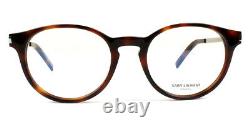 Saint Laurent SL 25 Eyeglasses Silver / Round / 49mm, 100% Authentic