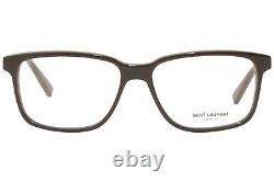 Saint Laurent SL-458 001 Eyeglasses Men's Black/Silver Full Rim Square 56mm