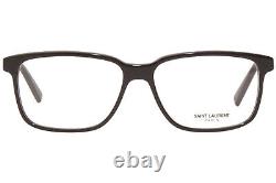 Saint Laurent SL-458 004 Eyeglasses Men's Black/Silver Full Rim Square 58-mm