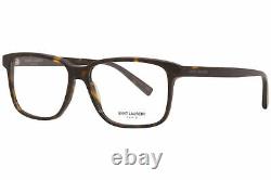 Saint Laurent SL-458 005 Eyeglasses Men's Havana/Silver Full Rim Square 58mm