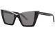 Saint Laurent Sl-570 002 Sunglasses Women's Black/silver Butterfly Shape 54-mm