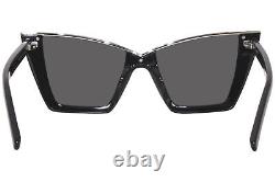 Saint Laurent SL-570 002 Sunglasses Women's Black/Silver Butterfly Shape 54-mm