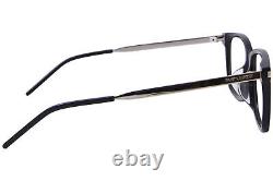 Saint Laurent SL-684/F 001 Eyeglasses Black/Silver Full Rim Square Shape 55mm