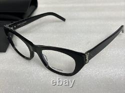 Saint Laurent SL M80 001 Black Frame Eyeglasses 52-19-140 Demo Lens SLM80