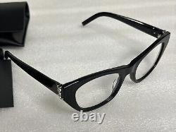 Saint Laurent SL M80 001 Black Frame Eyeglasses 52-19-140 Demo Lens SLM80