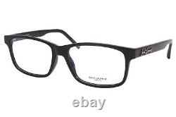 Saint Laurent SL319 001 Eyeglasses Men's Black/Silver Optical Frame 56-mm