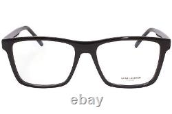 Saint Laurent SL337 001 Eyeglasses Men's Black/Silver Square Optical Frame 55mm